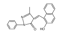 4-(2-hydroxy-naphthalen-1-ylmethylene)-5-methyl-2-phenyl-2,4-dihydro-pyrazol-3-one Structure