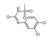 N-(3,4-dichlorophenyl)-N'-methylsulfonylcarbamimidoyl chloride Structure