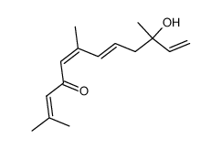 (5Z,7E)-10-hydroxy-2,6,10-trimethyl-dodeca-2,5,7,11-tetraen-4-one Structure