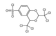 2,4-bis(trichloromethyl)-4H-1,3-benzodioxine-6-sulfonyl chloride结构式