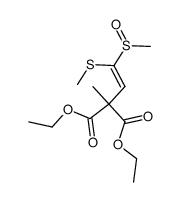 2-((Z)-2-Methanesulfinyl-2-methylsulfanyl-vinyl)-2-methyl-malonic acid diethyl ester结构式