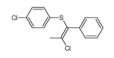 1-Chloro-4-((E)-2-chloro-1-phenyl-propenylsulfanyl)-benzene Structure