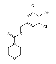 morpholine-4-carbodithioic acid 3,5-dichloro-4-hydroxy-benzyl ester Structure