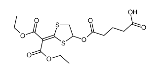 5-[[2-(1,3-diethoxy-1,3-dioxopropan-2-ylidene)-1,3-dithiolan-4-yl]oxy]-5-oxopentanoic acid结构式