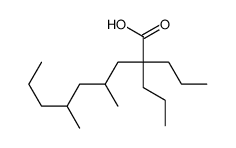 4,6-dimethyl-2,2-dipropylnonanoic acid Structure
