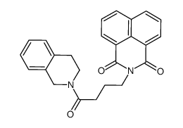 2-[4-(3,4-dihydro-1H-isoquinolin-2-yl)-4-oxobutyl]benzo[de]isoquinoline-1,3-dione结构式