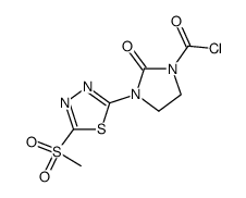 3-(5-methanesulfonyl-[1,3,4]thiadiazol-2-yl)-2-oxo-imidazolidine-1-carbonyl chloride结构式