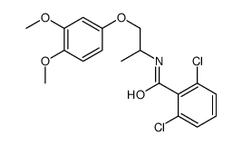 2,6-dichloro-N-[1-(3,4-dimethoxyphenoxy)propan-2-yl]benzamide结构式