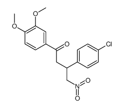 3-(4-chlorophenyl)-1-(3,4-dimethoxyphenyl)-4-nitrobutan-1-one结构式