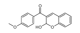 (2-hydroxy-2H-chromen-3-yl)-(4-methoxyphenyl)methanone结构式