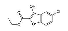 ethyl 5-chloro-3-hydroxy-1-benzofuran-2-carboxylate结构式