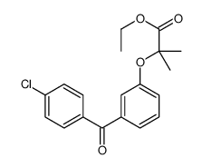 ethyl 2-[3-(4-chlorobenzoyl)phenoxy]-2-methylpropanoate结构式