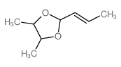 4,5-dimethyl-2-[(E)-prop-1-enyl]-1,3-dioxolane structure