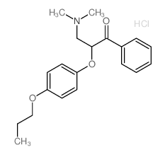 3-dimethylamino-1-phenyl-2-(4-propoxyphenoxy)propan-1-one hydrochloride结构式