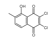 2,3-dichloro-5-hydroxy-6-methyl-1,4-naphthoquinone结构式