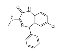7-chloro-3-methylamino-5-phenyl-1,5-dihydro-benzo[e][1,4]diazepin-2-one Structure
