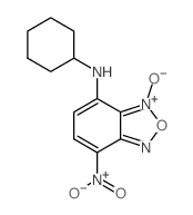 2,1,3-Benzoxadiazol-4-amine,N-cyclohexyl-7-nitro-, 3-oxide结构式