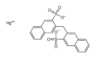 mercury(2+),3-[(3-sulfonatonaphthalen-2-yl)methyl]naphthalene-2-sulfonate结构式