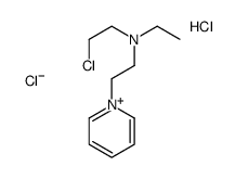 N-(2-chloroethyl)-N-ethyl-2-pyridin-1-ium-1-ylethanamine,chloride,hydrochloride Structure