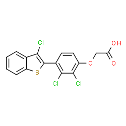 [4-(3-Chlorobenzo[b]thiophen-2-yl)-2,3-dichlorophenoxy]acetic acid结构式