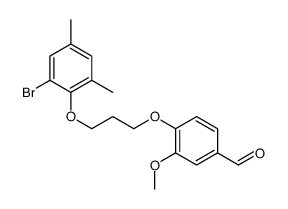 4-[3-(2-bromo-4,6-dimethylphenoxy)propoxy]-3-methoxybenzaldehyde结构式