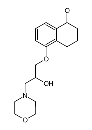 5-(2-hydroxy-3-morpholin-4-yl-propoxy)-3,4-dihydro-2H-naphthalen-1-one结构式