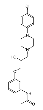 1-(3-acetylamino-phenoxy)-3-[4-(4-chloro-phenyl)-piperazin-1-yl]-propan-2-ol Structure