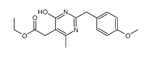 ETHYL [2-(4-METHOXYBENZYL)-4-METHYL-6-OXO-1,6-DIHYDRO-5-PYRIMIDINYL]ACETATE结构式