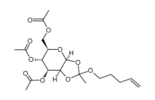 1,2-O-(4-penten-1-yl)-orthoacetyl-3,4,6-tri-O-acetyl-α-D-mannopyranose结构式