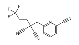 2-[(6-cyanopyridin-2-yl)methyl]-2-(3,3,3-trifluoropropyl)propanedinitrile Structure