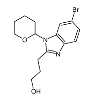 3-[6-bromo-1-(oxan-2-yl)benzimidazol-2-yl]propan-1-ol结构式