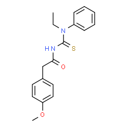 N-{[ethyl(phenyl)amino]carbonothioyl}-2-(4-methoxyphenyl)acetamide Structure