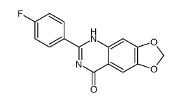 6-(4-fluorophenyl)-5H-[1,3]dioxolo[4,5-g]quinazolin-8-one结构式