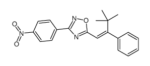5-(3,3-dimethyl-2-phenylbut-1-enyl)-3-(4-nitrophenyl)-1,2,4-oxadiazole结构式