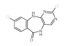 6H-Pyrimido(4,5-b)(1,4)benzodiazepin-6-one, 2,9-dichloro-5,11-dihydro- Structure