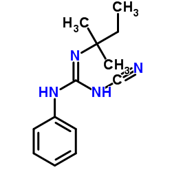 1-Cyano-2-(2-methyl-2-butanyl)-3-phenylguanidine结构式