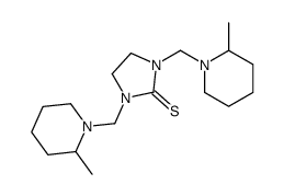 1,3-bis[(2-methylpiperidin-1-yl)methyl]imidazolidine-2-thione结构式