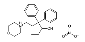 6-morpholin-4-ium-4-yl-4,4-diphenylhexan-3-ol,nitrate结构式