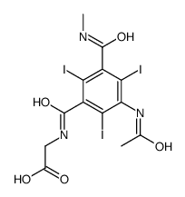 N-[3-(Acetylamino)-5-methylaminocarbonyl-2,4,6-triiodobenzoyl]glycine Structure