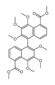 2,3,4,2',3',4'-hexamethoxy-[1,1']binaphthyl-5,5'-dicarboxylic acid dimethyl ester结构式