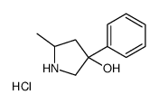 5-methyl-3-phenylpyrrolidin-3-ol,hydrochloride Structure