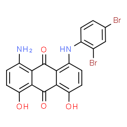 1-amino-8-[(2,4-dibromophenyl)amino]-4,5-dihydroxyanthraquinone结构式