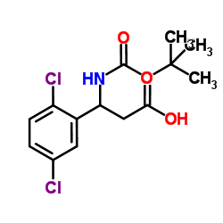 3-TERT-BUTOXYCARBONYLAMINO-3-(2,5-DICHLORO-PHENYL)-PROPIONIC ACID结构式