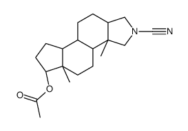 [(3aR,3bS,5aS,6S,8aS,8bR,10aR)-2-cyano-3a,5a-dimethyl-3,3b,4,5,6,7,8,8a,8b,9,10,10a-dodecahydro-1H-indeno[5,4-e]isoindol-6-yl] acetate结构式