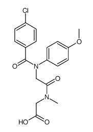 N-(N-(4-Chlorobenzoyl)-N-(4-methoxyphenyl)glycyl)-N-methylglycine structure