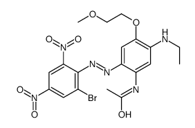 N-[2-[(2-Bromo-4,6-dinitrophenyl)azo]-5-(ethylamino)-4-(2-methoxyethoxy)phenyl]acetamide structure