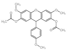 9H-Xanthene-2,7-diol,3,6-dimethoxy-9-(4-methoxyphenyl)-, 2,7-diacetate picture