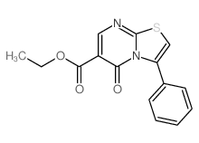 5H-Thiazolo[3,2-a]pyrimidine-6-carboxylicacid, 5-oxo-3-phenyl-, ethyl ester结构式