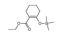 ethyl 2-(trimethylsilyloxy)cyclohex-1-enecarboxylate结构式