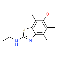 6-Benzothiazolol,2-(ethylamino)-4,5,7-trimethyl- Structure